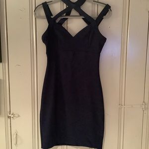 Guess strappy body con dress